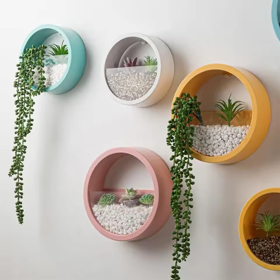 Snake Plant Ceramic - Vaso de Parede Redondo para Plantas,