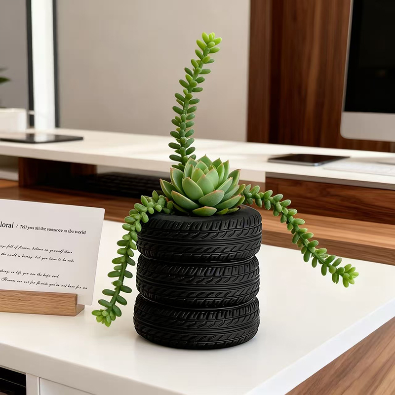 Snake Plant Ceramic - Vaso Criativo de Resina em Formato
