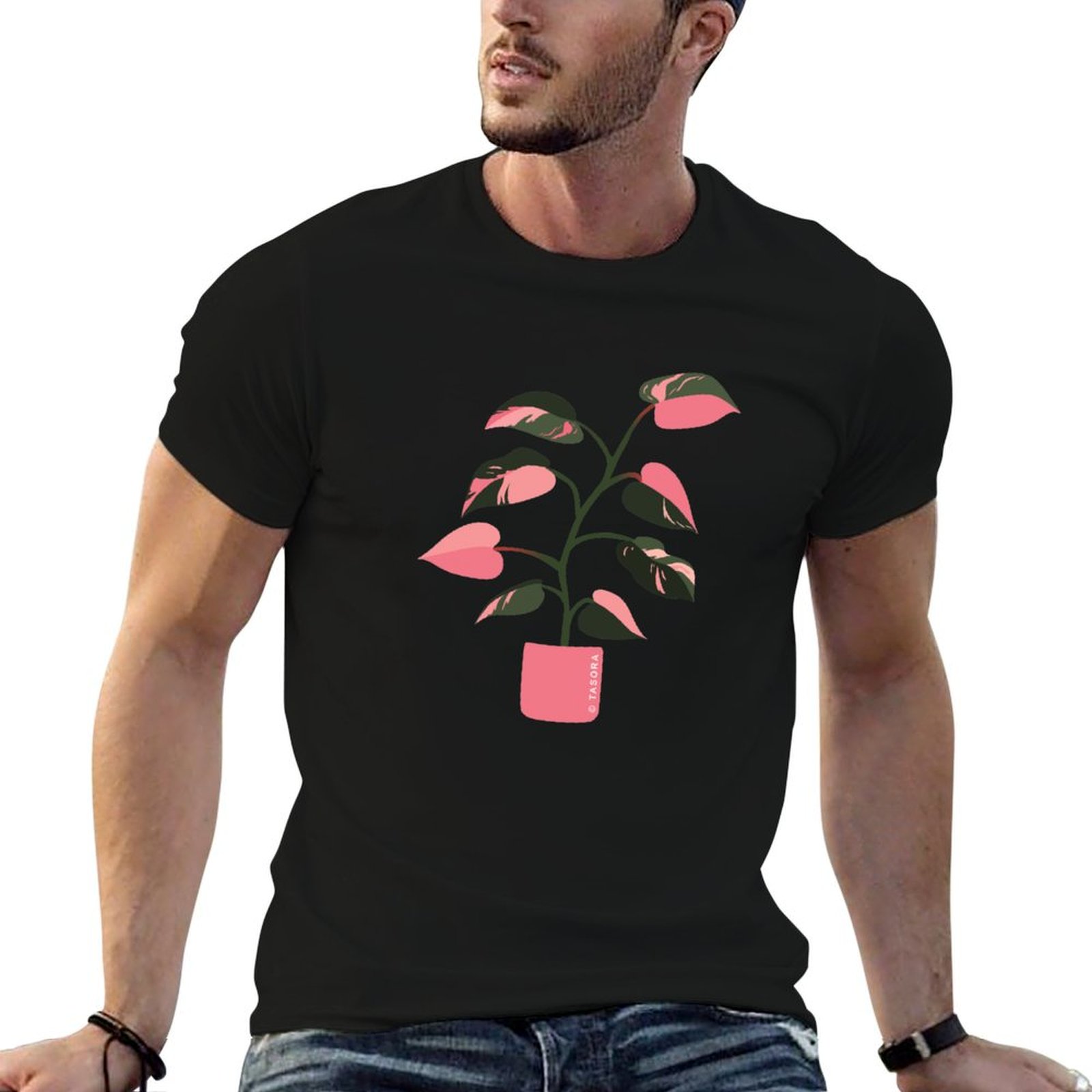 Philodendron Pink Princess - Camiseta Philodendron Pink Princess Artwork Camiseta