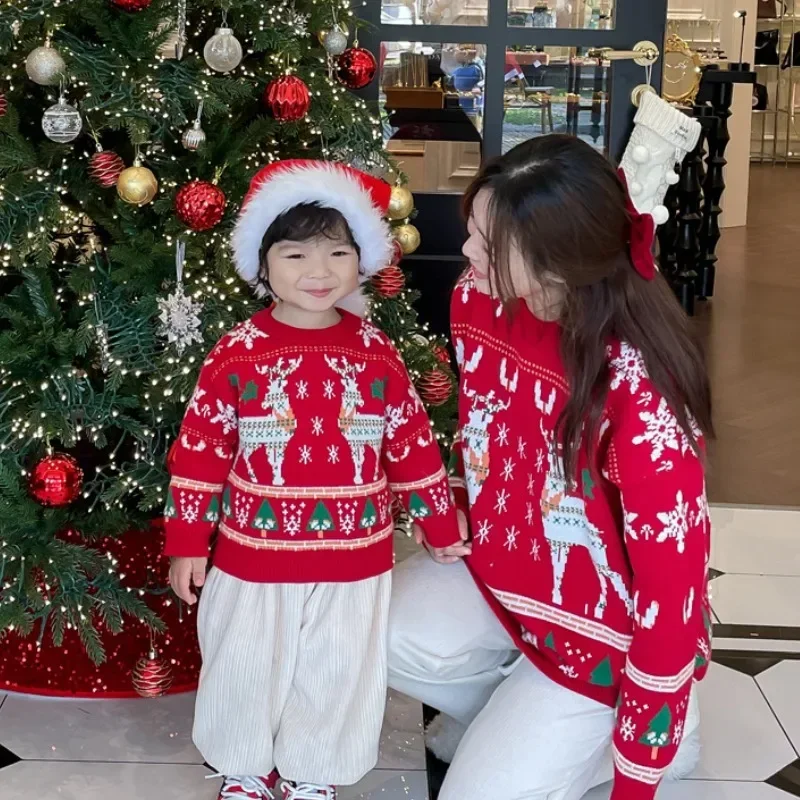 The Plant Parent - Família combinando natal rena árvore camisola