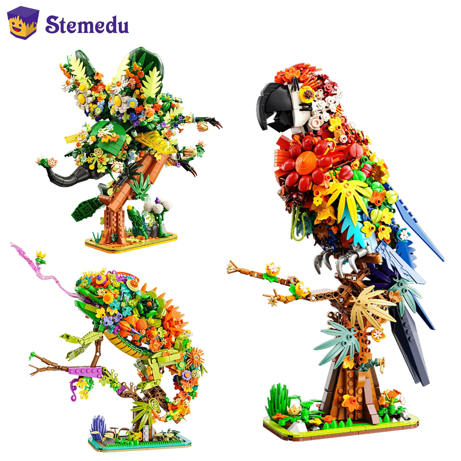 Plant Parenthood - Qilivev camaleão unicórnio papagaio blocos de