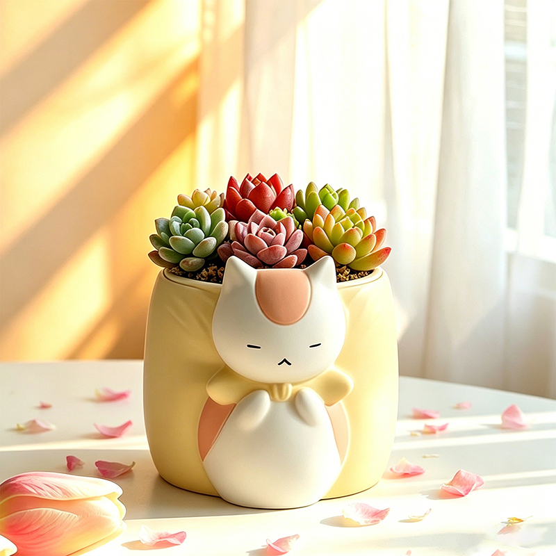 Snake Plant Ceramic - Vaso de Resina para Suculentas em