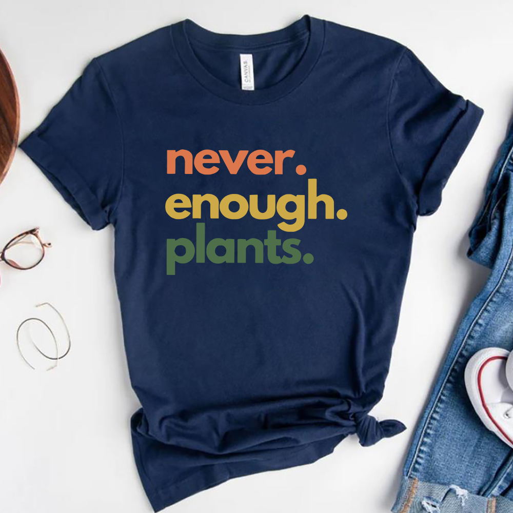 Camiseta Retro 'Never Enough P - Plant Parenthood avaliação e preço