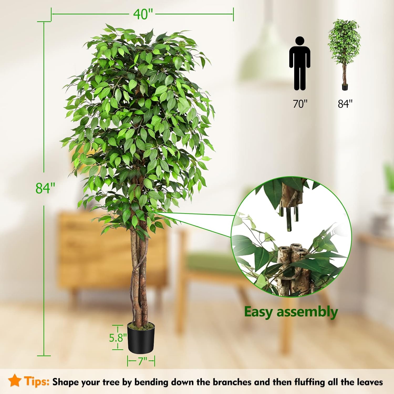 Árvore Ficus Artificial Realis - Fiddle Leaf Fig avaliação e preço