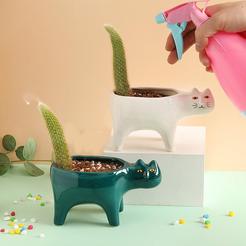 Gato bonito cerâmica jardim va - Snake Plant Ceramic avaliação e preço