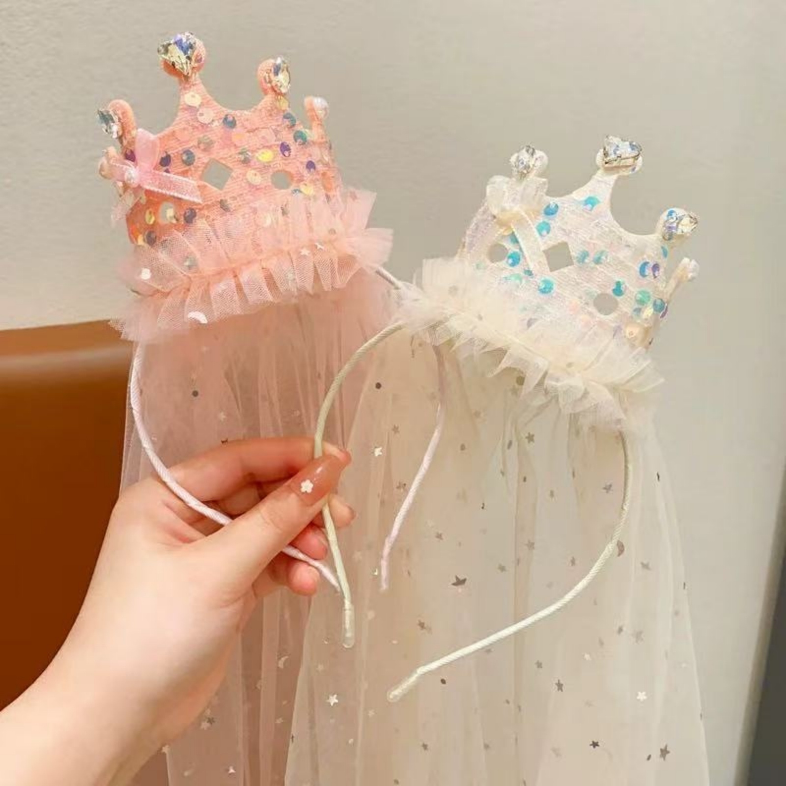 1pc princesa coroa véu headban - Philodendron Pink Princess avaliação e preço